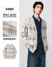 海瀾之家（HLA）針織開(kāi)衫男款格紋毛衣男春秋 米杏格紋06 170/88A M推薦125~136斤 曬單實(shí)拍圖