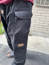 卡度頓束腳工裝褲男胖子寬松大碼加肥加大多口袋美式機能純棉休閑長(cháng)褲子 黑色 8XL （建議250-275斤） 曬單實(shí)拍圖