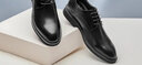 高哥內增高皮鞋春秋款商務(wù)正裝真皮德比鞋鏤空透氣涼鞋男士隱形增高鞋 黑色6.5cm GD700L 41 曬單實(shí)拍圖