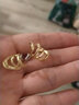 KRISTEN JUDI新款個性耳環(huán)女銀針潮流氣質耳墜小眾耳釘高級感網(wǎng)紅耳飾品送女友老婆生日圣誕禮物 金色耳環(huán)一對 曬單實拍圖