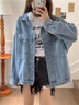 JEZE初早春季小香風(fēng)牛仔短外套女士新款韓版寬松小個(gè)子加絨上衣秋冬款 牛仔藍【z】【秋冬季/溫柔慵懶風(fēng)/感/ M 【建議101-115斤】 曬單實(shí)拍圖