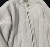 POUM美式小眾開衫毛衣外套男士韓系高級感痞帥寬松立領(lǐng)針織衫拉鏈線衣 BCYMG-MY122灰色 XL 曬單實拍圖