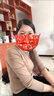 矜持范純色長袖T恤上衣女2025春裝新款韓版時(shí)尚洋氣修身打底衫ins潮 卡其 S 70-90斤 曬單實(shí)拍圖