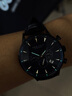 梭倫（SOLLEN）十大名表手表男士全自動(dòng)機械表防水夜光學(xué)生國表送男友情人節禮物 303黑殼黑面皮帶【加強升級版】 曬單實(shí)拍圖