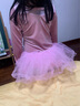 三沙（Sansha）兒童舞蹈裙 女童秋冬長(cháng)袖芭蕾舞練功連體服表演裙 粉色-開(kāi)襠 L 曬單實(shí)拍圖