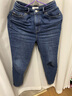 OVV秋冬熱賣(mài)女裝意大利進(jìn)口棉質(zhì)面料高腰修身錐形牛仔褲 藏青（凈色）A5 24 曬單實(shí)拍圖