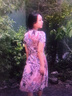 依伊純碎花雪紡連衣裙子女裝夏季2024新款小個(gè)子顯瘦闊太太氣質(zhì)洋氣夏裝 橘黃色 L 曬單實(shí)拍圖