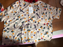 零點(diǎn)螞蟻大碼女裝夏裝胖mm文藝寬松棉麻短袖t恤洋氣減齡遮肚子顯瘦碎花上衣 圖片色 均碼【100-185斤】 曬單實(shí)拍圖
