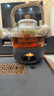 祥業(yè)黑陶海浪溫茶爐小火爐溫茶器蠟燭圍爐煮茶保溫底座茶杯加熱暖茶器 爐+蠟燭托+提梁壺+6彩杯+5顆蠟燭 曬單實(shí)拍圖