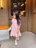 FNJ KIDS童裝女童連衣裙2025夏裝洋氣中大童短袖裙子甜美兒童公主裙 粉色 150 (建議身高140-150cm) 曬單實拍圖