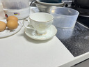 瑞棖輕奢咖啡杯骨瓷套裝中式陶瓷下午茶杯高顏值女士攪拌杯子金邊水杯 2杯2碟2勺送杯架普通裝 曬單實(shí)拍圖