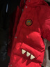 B.Duck小黃鴨童裝兒童羽絨服中長款男童冬季拜年服紅色新年衣服 中國紅 90 cm 曬單實拍圖