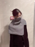 途尊開(kāi)叉高領(lǐng)披肩女秋冬韓版毛線(xiàn)針織圍脖套女保暖套頭圍巾純色簡(jiǎn)約 卡其色 曬單實(shí)拍圖