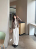 clotho Rennie品牌女裝短款小西裝女2025春秋新款韓版氣質(zhì)通勤寬松休閑西服外套 灰咖色 M 曬單實(shí)拍圖