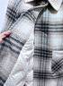 鴨鴨（YAYA）羽絨服女中長(cháng)款2025冬季新款超好看高級感針織翻領(lǐng)呢大衣外套HY 黑白格色 L (165) 曬單實(shí)拍圖