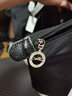 瓏驤（LONGCHAMP）新品 女士織物中號短柄可折疊餃子包托特包購物袋手提包女包 1623 919 001 黑色 曬單實(shí)拍圖