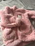 Hello Kitty凱蒂貓女童睡衣套裝兒童法蘭絨寶寶春秋珊瑚絨開(kāi)衫外套新款家居服 粉色 513279 120cm 曬單實(shí)拍圖