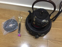 唐豐仿老鐵壺提梁茶壺鑄鐵煮茶器泡茶燒水壺家用電陶爐鐵壺套裝 魚戲荷塘鐵壺套裝（壺墊+壺叉） 曬單實(shí)拍圖