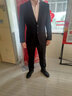 吉約蒙（G·MONS）100%純羊毛西服套裝男士正裝西裝套裝職業(yè)裝商務(wù)西裝套裝結(jié)婚新郎 C0201黑色【上衣+褲子】 48 曬單實拍圖