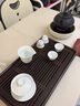 季慕家景德鎮(zhèn)陶瓷影青白瓷浮雕山水三才功夫茶具泡茶壺茶杯套裝高檔送禮 南山茶具套裝 曬單實(shí)拍圖