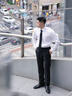 漢尼（HANY）免燙白襯衫男商務(wù)長(cháng)袖純棉休閑結婚西裝高級職業(yè)裝男士白襯衣秋季 溫莎白 【100支-尖領(lǐng)-麥穗紋】 45 曬單實(shí)拍圖