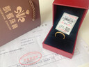 凱福珠寶 黃金戒指 古法金平安無(wú)事金戒指 素圈金戒指女 情侶對戒生日禮物 足金戒指 10號：約3.04克 曬單實(shí)拍圖