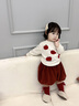 幼歌（YOUGE） 嬰幼兒水果提花羊絨衫新款寶寶清新可愛(ài)舒適毛衣潮 米色（66_100肩開(kāi)扣） 90 cm 曬單實(shí)拍圖