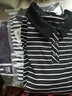 橫行道2026新款條紋休閑寬松長(cháng)袖打底衫女裝有領(lǐng)上衣t恤春裝翻領(lǐng)體恤 黑白 3XL 曬單實(shí)拍圖