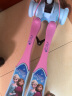 迪士尼（Disney） 蛙式滑板车儿童剪刀车3-12岁双脚四轮闪光防侧翻可折叠88106 【高度可调】艾莎公主 实拍图
