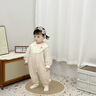 班喜迪嬰兒衣服秋冬裝嬰幼兒夾棉連體衣女寶寶棉衣公主哈衣加厚冬季棉服 米色 90cm 曬單實(shí)拍圖
