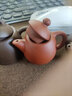 瓷牌茗 迷你紫砂茶壺指尖壺茶寵茶玩可養袖珍小茶壺功夫茶具配件茶盤(pán)擺件 紫泥（秦權）指尖壺 曬單實(shí)拍圖