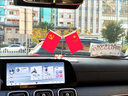 高檔水晶汽車(chē)紅旗擺件車(chē)內車(chē)用車(chē)載小紅旗儀表臺中控臺辦公桌飾品 鉆邊水晶車(chē)載旗+黑色方墊 曬單實(shí)拍圖