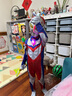 賽羅迪迦奧特曼衣服大人版緊身衣套裝男女童成人cos人偶表演服 賽羅連體衣+面具+變身棒+小胸燈 110碼(100-110cm) 曬單實(shí)拍圖
