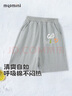 MQDMINI兒童褲子夏季男童短褲休閑外出5分褲 GOGO字母淺花灰120 曬單實拍圖