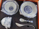 井瓷景德鎮(zhèn)青花瓷玲瓏餐具整套裝筷子碟碗盤高檔酒店喬遷之喜新婚送禮 春意玲瓏瓷丨4人食丨 18頭 曬單實拍圖