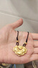 御龍鏡 999足金錦鯉金鎖黃金吊墜女長(cháng)命鎖嬰兒雙魚(yú)平安鎖包掛墜編織項鏈 鎖包+2金珠 金約3.1g-3.3g 重版 曬單實(shí)拍圖