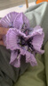 Tagi.畫家甜甜圈雙層花邊蕾絲格紋大腸發(fā)圈發(fā)圈發(fā)飾頭飾七夕禮物 香芋藍莓 曬單實拍圖