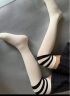 南极人（Nanjiren）儿童长筒袜春夏季女童中筒袜女孩宝宝过膝高筒袜学院风足球袜3双 白色黑条（三双） 6-10岁（建议身高115CM-140CM） 晒单实拍图