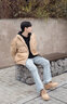Dickies男士工裝鞋男百搭潮流透氣英倫風(fēng)男士休閑工裝靴 淺棕 41  曬單實(shí)拍圖