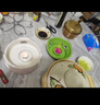 多美然陶瓷干鍋鍋具套裝酒精爐小火鍋家用耐高溫飯店餐廳商用酒精爐固體 果綠9寸淺鍋+（三山）爐座 9英寸 曬單實(shí)拍圖