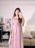 莞潔 GJCEC孕婦連衣裙小個(gè)子夏款裙2024新款大碼夏裝長(cháng)裙孕媽媽孕婦裙套裝粉色連衣裙單件【優(yōu)質(zhì)面料】L碼【建議120-135斤】 曬單實(shí)拍圖