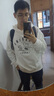森馬（Semir）史努比系列連帽衛(wèi)衣男復(fù)古學(xué)院印花情侶裝秋季寬松101524116201 曬單實(shí)拍圖