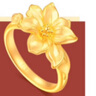 謝瑞麟（TSL）黃金戒指女款玉蘭花系列足金戒指結婚XJ819 工費650元 14號圈，約2.6g 曬單實(shí)拍圖