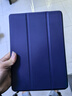 釘蕊 適用iPad Air3/pro保護套10.5英寸2019蘋(píng)果平板電腦保護殼三折輕薄防摔智能休眠皮套 深海藍-智能休眠【配觸控筆】 iPad Air3/Pro通用【10.5英寸】 曬單實(shí)拍圖