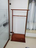 宗木府紅木家具緬甸花梨（學(xué)名：大果紫檀）衣帽架全實(shí)木落地掛衣架包架家用多功能臥室客廳置物架 衣帽架：長(cháng)84*寬46*高176cm 曬單實(shí)拍圖