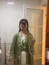 督型（DUXING）百里茗卿原創(chuàng)綠籮漢服成人女宋制印花長干寺齊腰百褶裙日常馬面裙 全套(褙子+吊帶+百褶裙) XL 曬單實拍圖