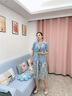 佰藍(lán)嬌時(shí)尚洋氣質(zhì)西裝連衣裙女2025夏季新款小香風(fēng)碎花裙子夏天兩件套裝 藍(lán)色 XL (推薦115-125斤) 曬單實(shí)拍圖