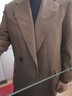 MO&Co.西裝學(xué)院風(fēng)泰迪熊織嘜綿羊毛精紡中性墊肩廓形外套摩安珂 淺咖色 XS 曬單實(shí)拍圖