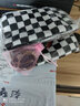 目丸黑白棋盤(pán)格子圍巾女韓版針織毛線(xiàn)圍脖男秋冬季保暖學(xué)生百搭披肩 黑白格子(不帶標) 曬單實(shí)拍圖