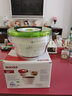 利快蔬菜脫水器意大利進(jìn)口多功能洗菜沙拉脫水機甩干器甩水菜籃瀝水籃 手搖甩菜器-薄荷綠4L 曬單實(shí)拍圖
